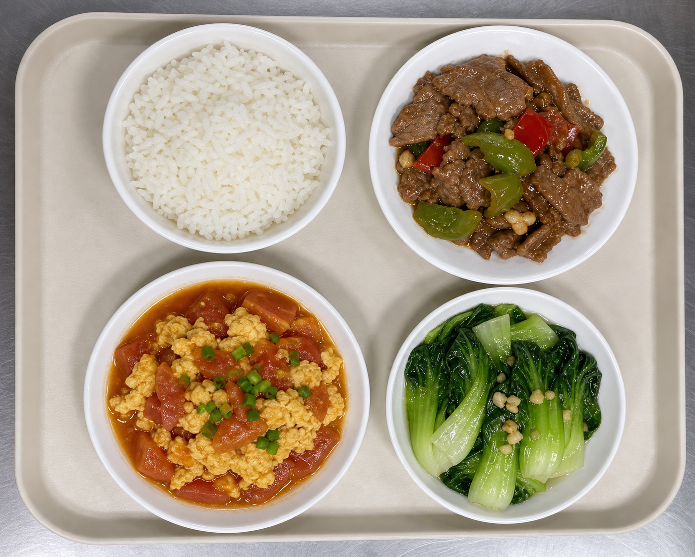 四菜一饭托盘示例图
